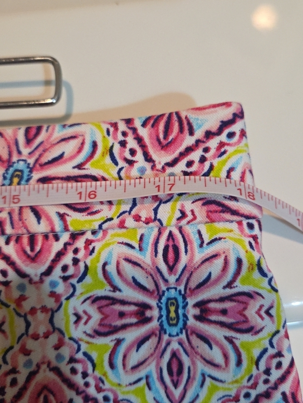 Rafaella  Activewear Skort, Size XL Goemetric Print Pink And Yellow - Picture 6 of 9